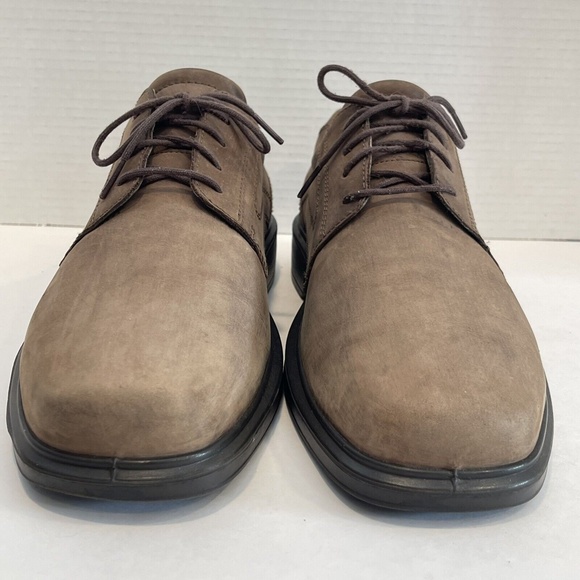 Ecco Men\'s Oxfords Derby Brown Nubuck Leather Lace Up Shoes Size 47 13-13.5 main image 11
